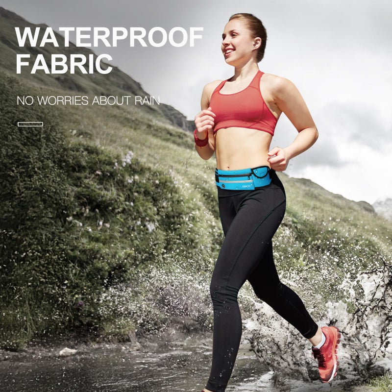 Jueachy Running Belts for Women Waterproof Fanny Pack Running Waist Pouch Phone holder Adjustable Sports Money Belt with Headphone Port - Image 2